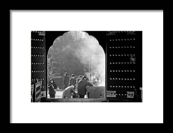 China Framed Print featuring the photograph China Temple by Sebastian Musial