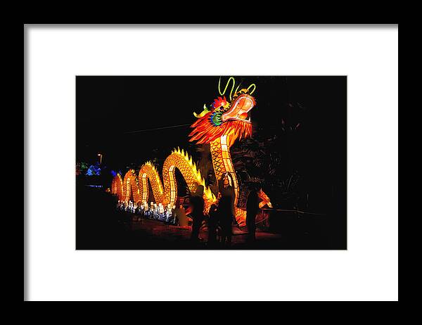 Hdr Framed Print featuring the photograph Chinese Dragon in HDR by Michael White