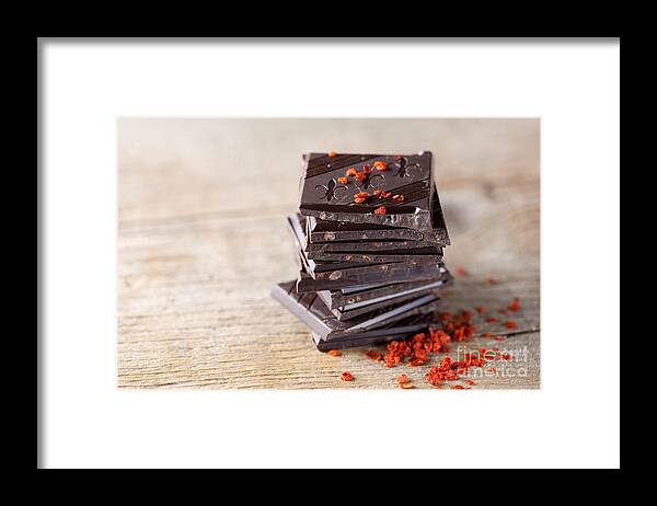 Chocolate Framed Print featuring the photograph Chocolate and Chili by Nailia Schwarz