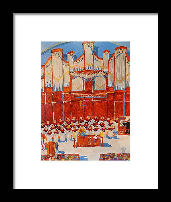 Church Framed Print featuring the painting Choir And Organ by Rodger Ellingson