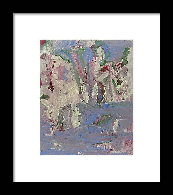Abstract Framed Print featuring the painting Choir Practice by Judith Redman