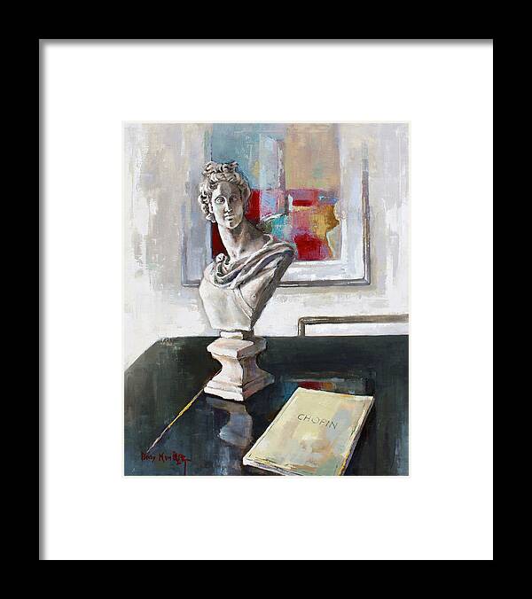 Oil Framed Print featuring the painting Chopin by Becky Kim