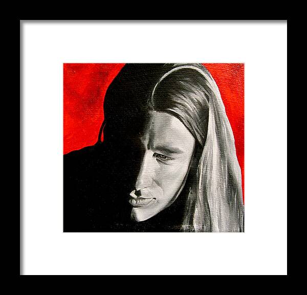 Portraiture Framed Print featuring the painting Chris 2 by Laura Pierre-Louis
