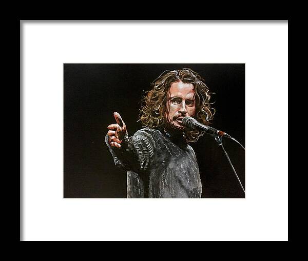 Chris Cornell Framed Print featuring the painting Chris Cornell by Joel Tesch