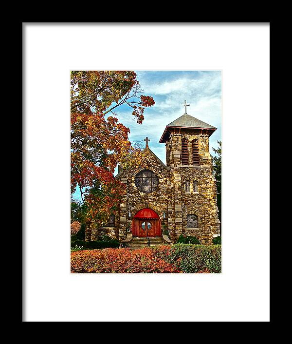 Church Framed Print featuring the photograph Christ My Solid Rock by Diana Hatcher
