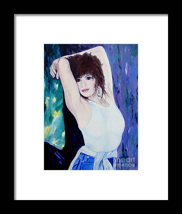 Portrait Framed Print featuring the painting Christina by Lisa Rose Musselwhite
