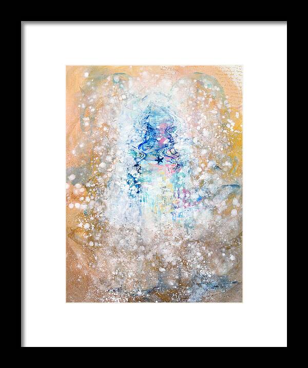 Angel Framed Print featuring the painting Christmas Angel by Ashleigh Dyan Bayer