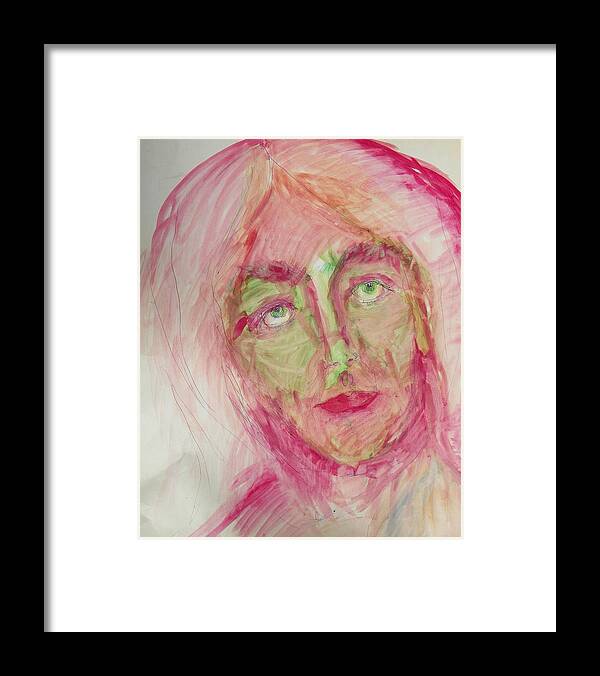 Expressive Framed Print featuring the painting Christmas Angel by Judith Redman