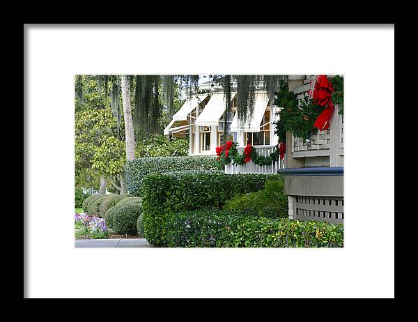 Beach Framed Print featuring the photograph Christmas at the Jekyll Island Club Hotel by Bruce Gourley