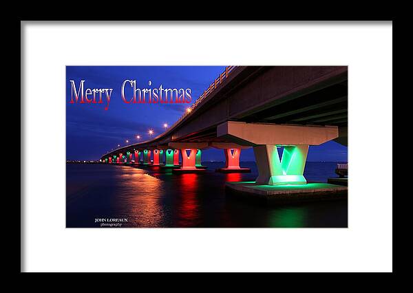 Bridge Framed Print featuring the photograph Christmas Bridge by John Loreaux