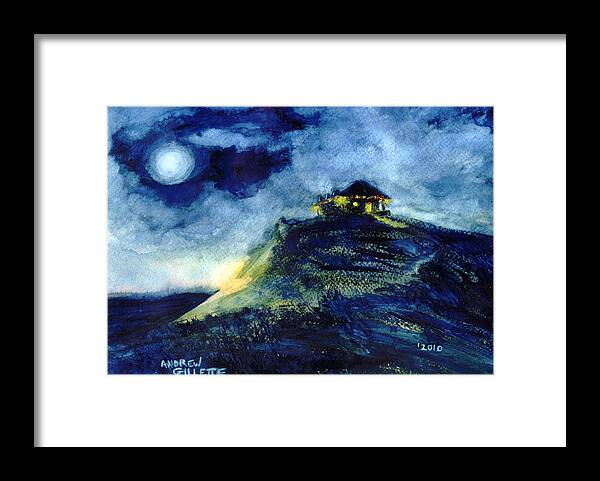 Christmas Framed Print featuring the painting Christmas by the Sea by Andrew Gillette