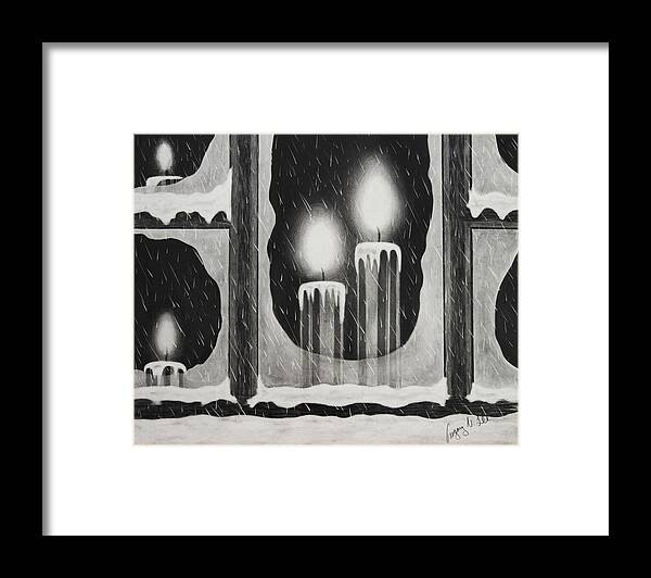 Christmas Framed Print featuring the drawing Christmas Card 2015 by Gregory Lee