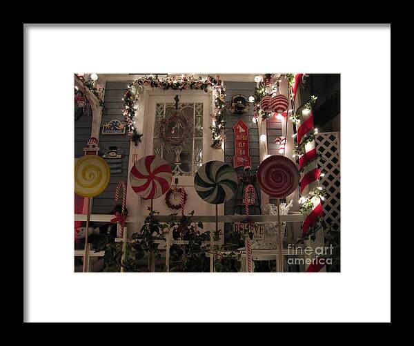 Christmas Framed Print featuring the photograph Christmas House by James B Toy