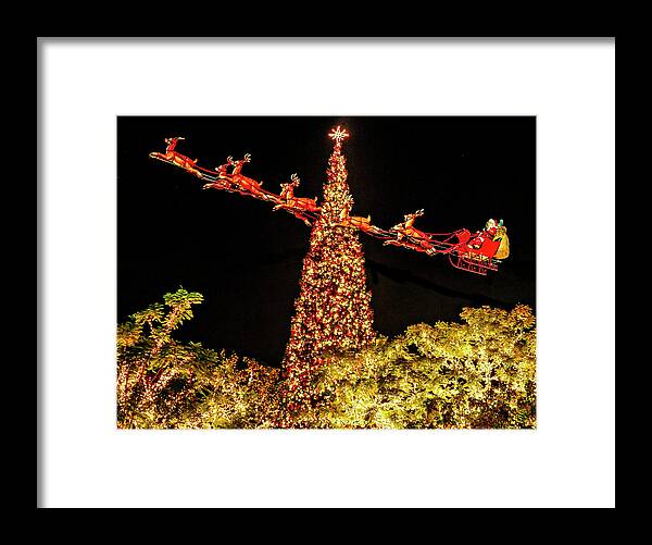 Santa Claus Framed Print featuring the photograph Christmas in LA by Rebecca Dru