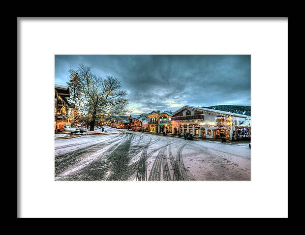 Hdr Framed Print featuring the photograph Christmas on Main Street by Brad Granger