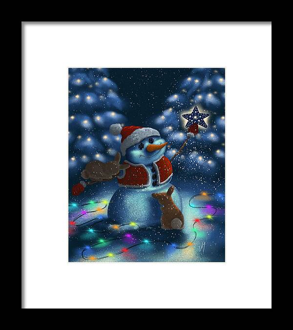 Christmas Framed Print featuring the painting Christmas season by Veronica Minozzi