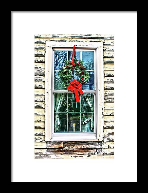 Window Framed Print featuring the photograph Christmas Window by Sandy Moulder
