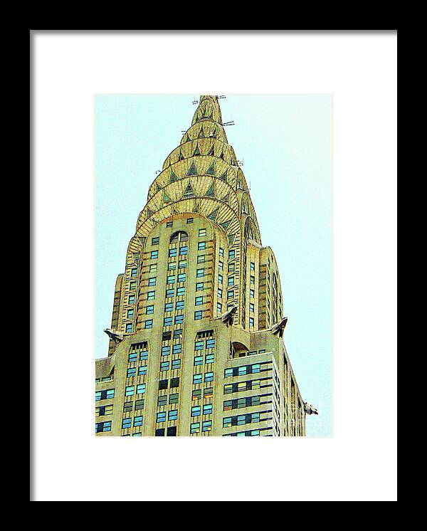  Framed Print featuring the digital art Chrysler Building by Darcy Dietrich
