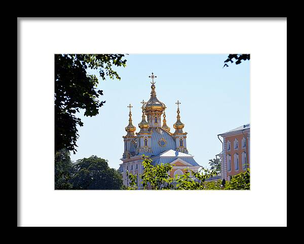 Peterhof Palace Framed Print featuring the photograph Church of Grand Peterhof Palace by Terence Davis