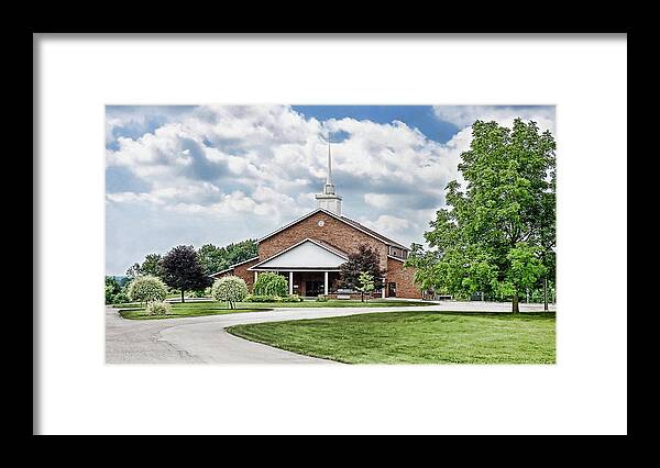 Church Framed Print featuring the digital art Church on Coldwater by JGracey Stinson
