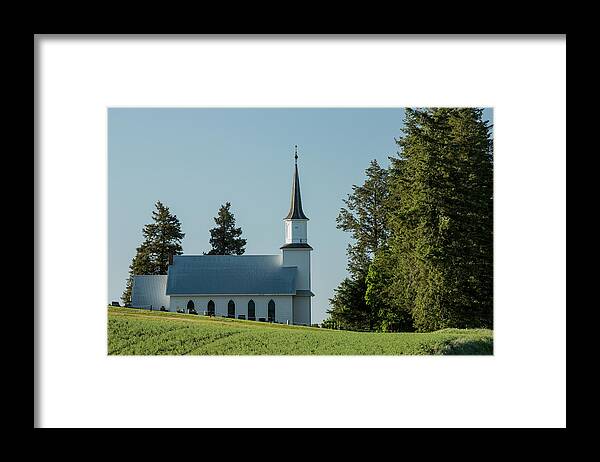 Palouse Framed Print featuring the photograph Church on the Hill by Bob Cournoyer