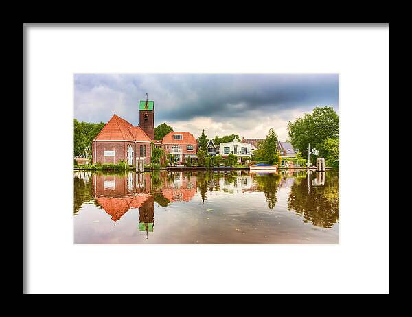 Netherlands Framed Print featuring the photograph Church Reflections by Nadia Sanowar