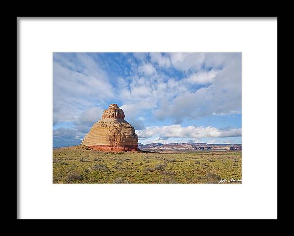 Arid Climate Framed Print featuring the photograph Church Rock Utah by Jeff Goulden