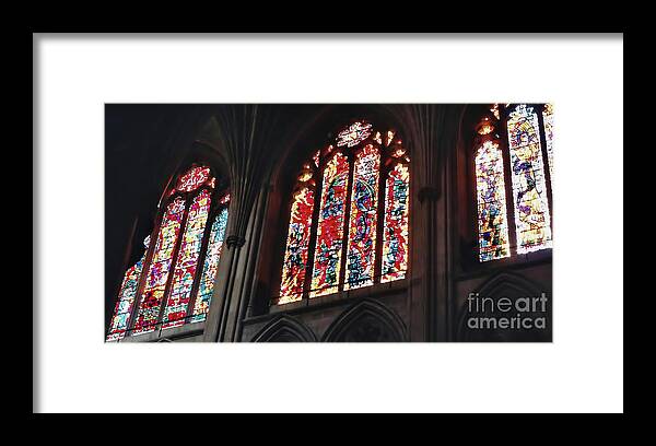 National Cathedral Framed Print featuring the photograph Church Windows by D Hackett