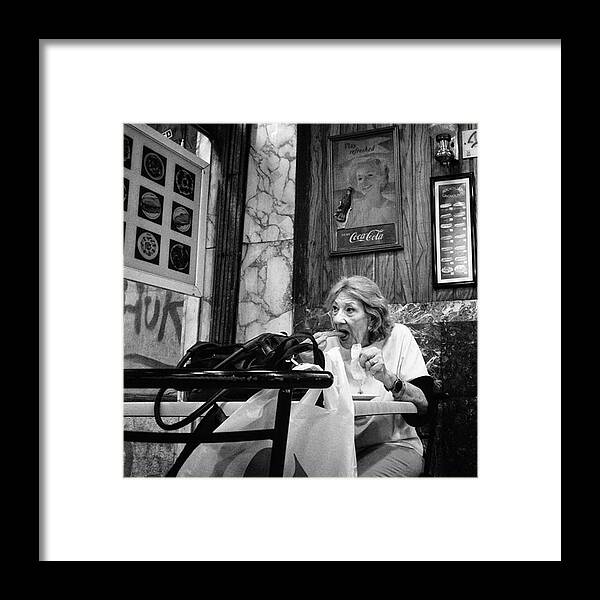 Cafeteria Framed Print featuring the photograph Churro'clock

#lady #woman #food by Rafa Rivas
