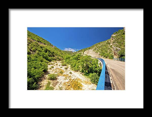 Wild Framed Print featuring the photograph Cikola river canyon and bridge by Brch Photography