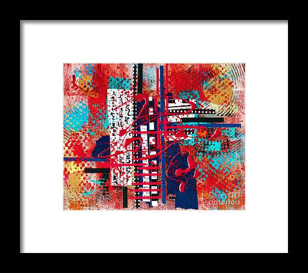 #abstracts #contemporary #modern #allisonconstantino #art Framed Print featuring the painting Cinema by Allison Constantino
