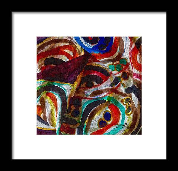 Abstract Painting Framed Print featuring the painting Circle Abstract by Joan Reese
