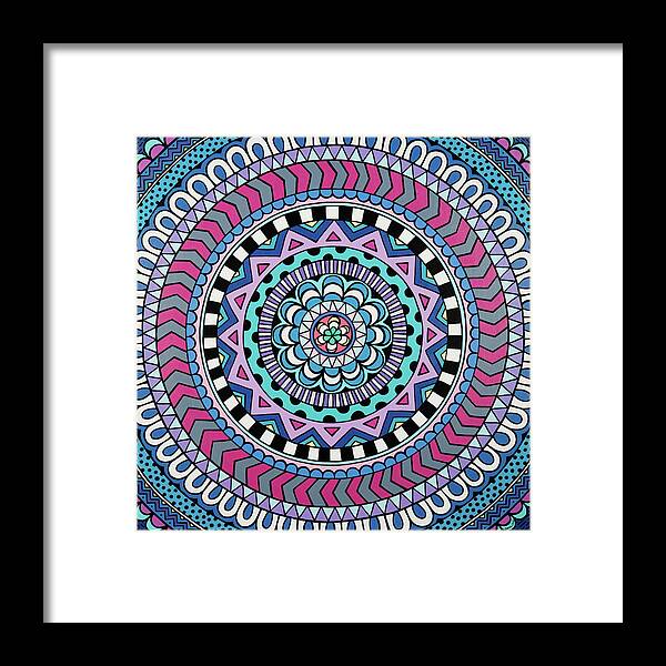Mandala Framed Print featuring the painting Purple Mandala by Beth Ann Scott