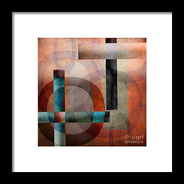 Abstract Framed Print featuring the photograph Circles Abstract 4 by Edward Fielding