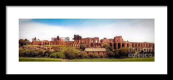 Italy Framed Print featuring the photograph Circo Massimo Panoramic by Sue Melvin