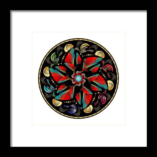 Mandala Framed Print featuring the digital art Circularium No. 2613 by Alan Bennington