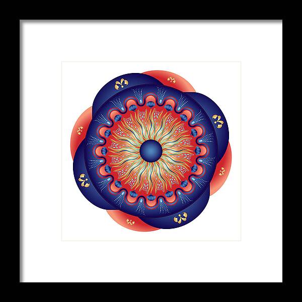 Mandala Framed Print featuring the digital art Circularium No 2655 by Alan Bennington