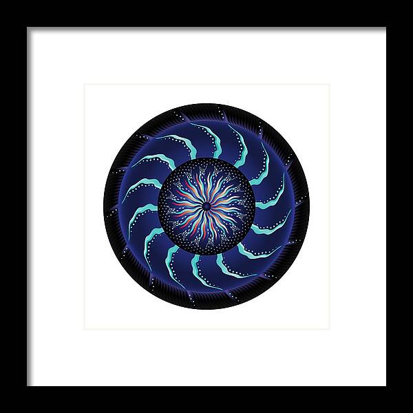 Mandala Framed Print featuring the digital art Circularium No 2711 by Alan Bennington