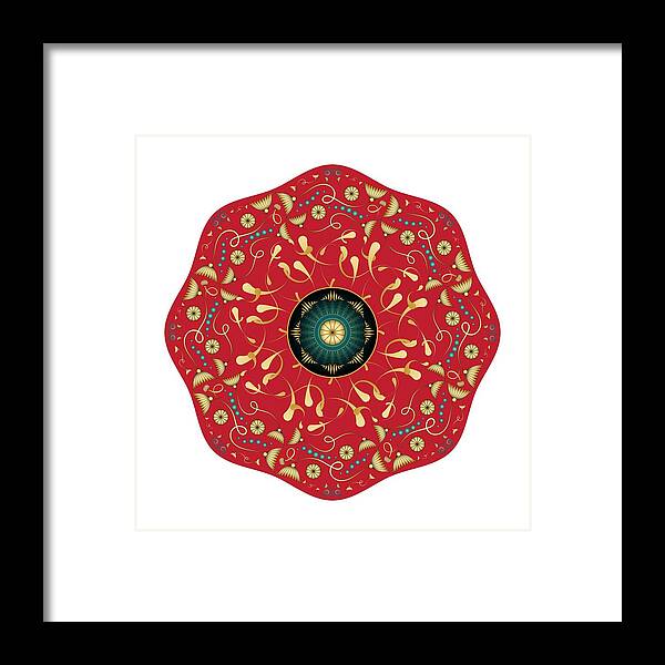 Mandala Framed Print featuring the digital art Circularium No. 2736 by Alan Bennington