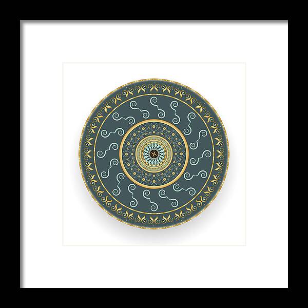 Mandala Framed Print featuring the digital art Circulosity No 2819 by Alan Bennington