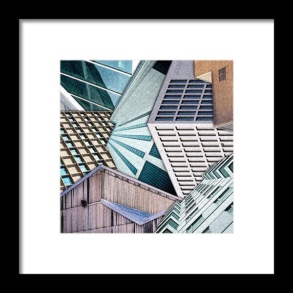 City Framed Print featuring the photograph City Buildings Abstract by Phil Perkins