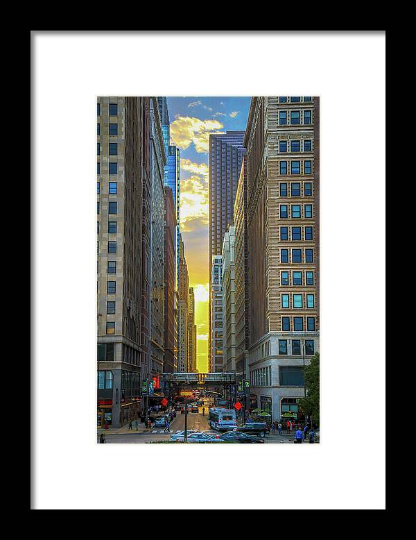 Chicago Framed Print featuring the photograph City Canyon by Tony HUTSON