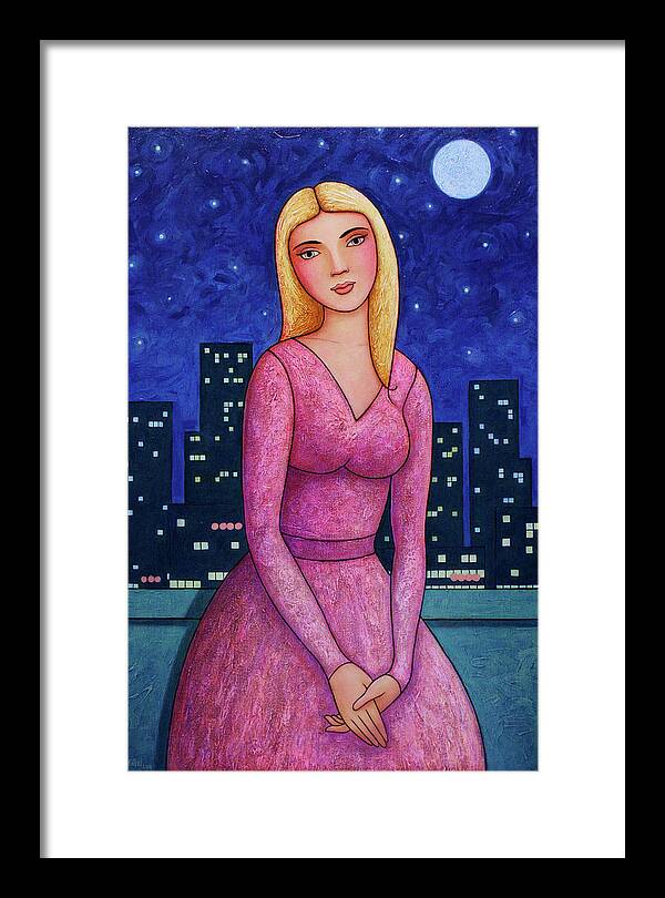 Modern Paintings Of Women Framed Print featuring the painting City girl by Norman Engel