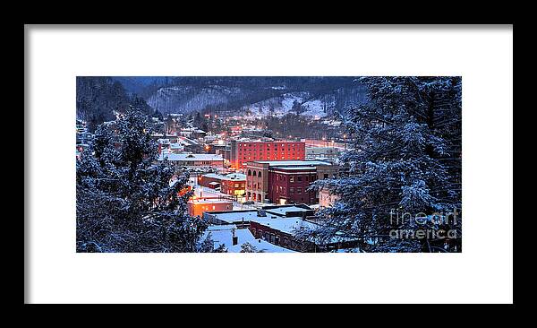 Harlan Kentucky Framed Print featuring the photograph City Glow by Anthony Heflin