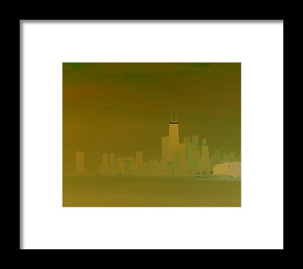 Chicago Framed Print featuring the photograph City in Purple by Laura Kinker