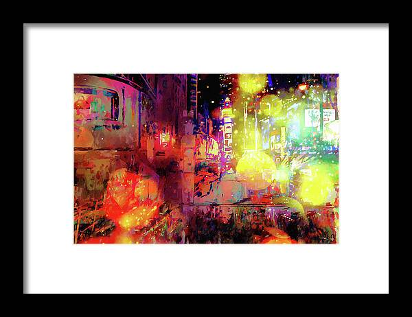 City Framed Print featuring the digital art City Nights by Matthew Lindley