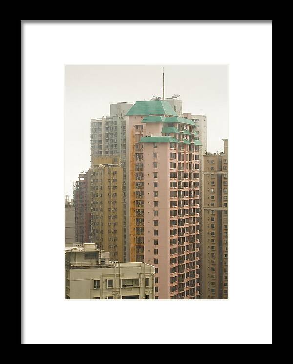 Buildings Framed Print featuring the photograph City of Hong Kong by Cheryl Day
