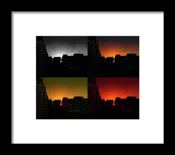 Cityscape Framed Print featuring the photograph Cityscape Sunset by Jeff Ross