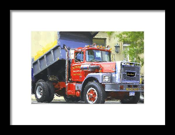 Brockway Framed Print featuring the photograph Classic Brockway Dump Truck by David Lane