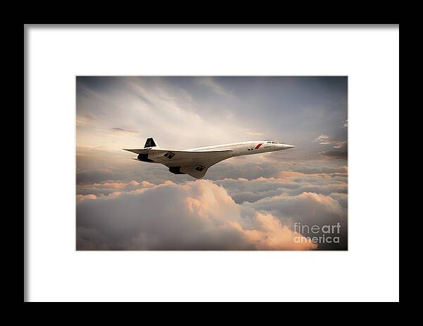 Concorde Framed Print featuring the digital art Classic Concorde by Airpower Art
